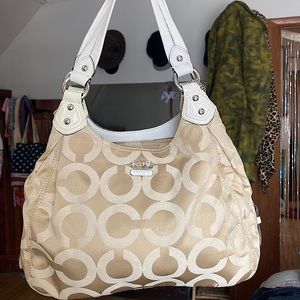 Vintage Coach 3 compartment shoulder bag